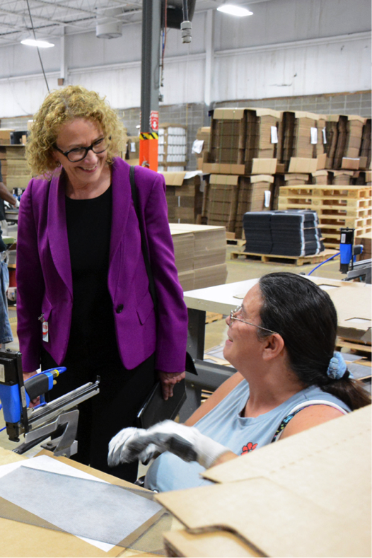 State Representative Donna Schaibley Visits Crossroads Industrial Services